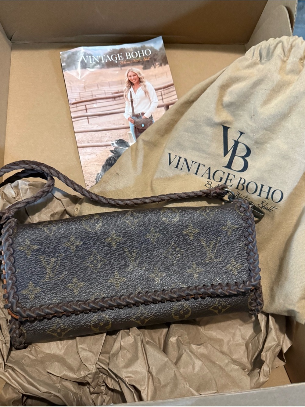 Vintage Boho Bags LV Crossbody Bag